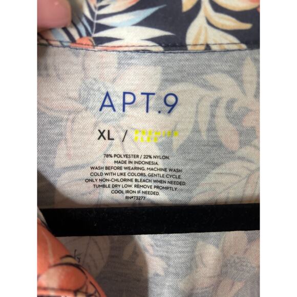 Apt. 9 Premier FLEX Men's Hawaiin Collared Polo Size XL - Picture 3 of 3